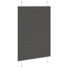 vidaXL Tenda Plissettata Nera 100x100 cm Larghezza Tessuto 99,4 cm