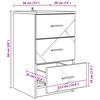 vidaXL Armadio da Notte Bianco 38 x 38 x 66 cm Legno multistrato