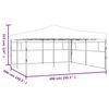 vidaXL Gazebo Pieghevole con 2 Pareti 5x5 m Crema