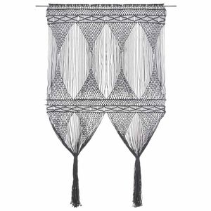 vidaXL Tenda Macram&egrave; Antracite 140x240 cm in Cotone