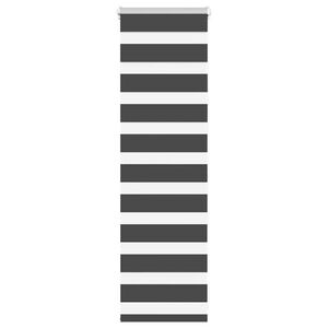 vidaXL Tenda a Rullo Zebra Nero Larghezza Tessuto 35,9 cm Poliestere