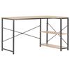 vidaXL Scrivania per Computer Nera e Rovere 120x72x70 cm