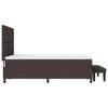 vidaXL Letto a molle con materasso Marrone Scuro 140 x 190 cm Tessuto