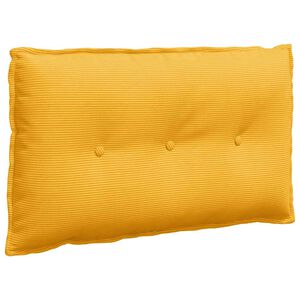 vidaXL Cuscino per Schiena Giallo Chiaro 80 x 50 cm Tessuto in Cords