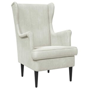 vidaXL Poltrona Crema Velluto