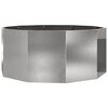 vidaXL Fioriera Argento 120 x 120 x 50 cm Acciaio inossidabile
