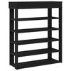 vidaXL Scarpiera Nera 80x30x98 cm in Legno Multistrato