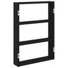 vidaXL Scaffale a Parete Nero 43x9x60 cm in Legno Multistrato