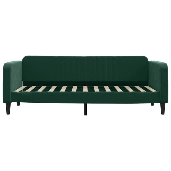 vidaXL Letto da Giorno Verde Scuro 90x200 cm in Velluto