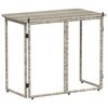 vidaXL Tavolo Giardino Pieghevole Grigio Chiaro 90x51x75 cm Polyrattan