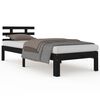 vidaXL Giroletto Nero in Legno Massello 100x200 cm