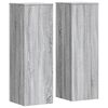 vidaXL Supporti per Piante 2 pz Grigio Sonoma 33x33x100 cm Multistrato