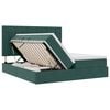 vidaXL Letto con Contenitore Verde Scuro 200 x 200 cm Velluto