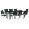 vidaXL Set da Pranzo per Giardino 9 pz Nero e Grigio Chiaro