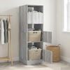 vidaXL Mobile da lavanderia con porta Grigio Sonoma 50 x 68 x 162 cm