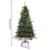 vidaXL Albero di Natale Artificiale con Rami Pieghevoli Verde 120 cm