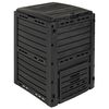 vidaXL Compostiera da giardino Nero 59,5 x 60 x 81,5 cm 280 l 100% PP