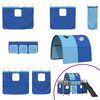 vidaXL Struttura del letto loft per bambini Nero e Blu 99,5 x 200 cm