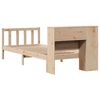 vidaXL Letto Libreria senza Materasso 90x190 cm Legno Massello Pino