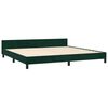 vidaXL Giroletto senza Materasso Verde Scuro 200x200 cm in Velluto