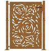vidaXL Cancello da giardino 100x125 cm in acciaio corten con design a fiamma