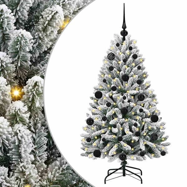 vidaXL Albero di Natale artificiale con 150 LED Verde e Bianco 120 cm