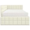 vidaXL Struttura Letto Angolare con Materasso 2 pcs Crema Velluto