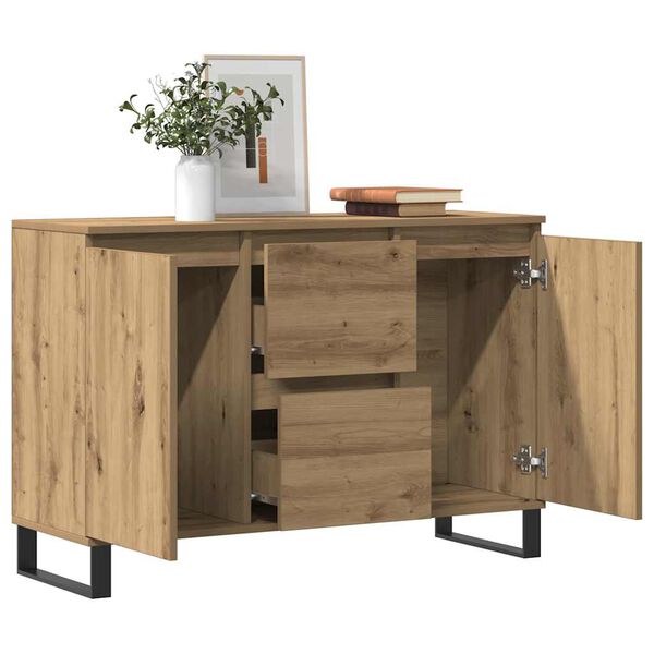 vidaXL Credenza Rovere Artigianale 101,5x35x70 cm in Legno Multistrato