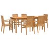 vidaXL Set da Pranzo da Giardino 7 pz in Legno Massello di Teak