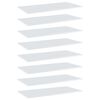 vidaXL Ripiani per Libreria 8pz Bianco Lucido 80x30x1,5cm Multistrato
