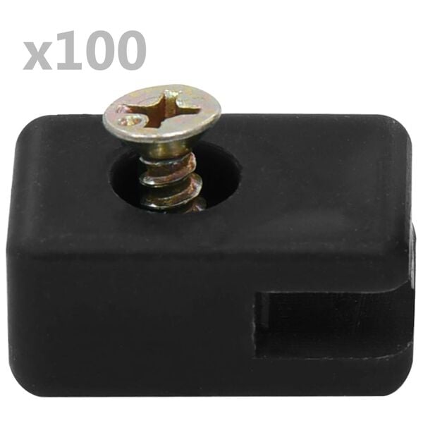 vidaXL Supporto per Fili Recinzioni Giardino e Vite 100 Set Antracite