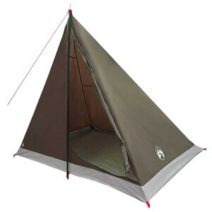 vidaXL Tenda da backpacking 2 persona Marrone e Grigio