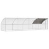 vidaXL Gabbia per polli 4 pz Argento 800 x 200 x 200 cm Acciaio e PE