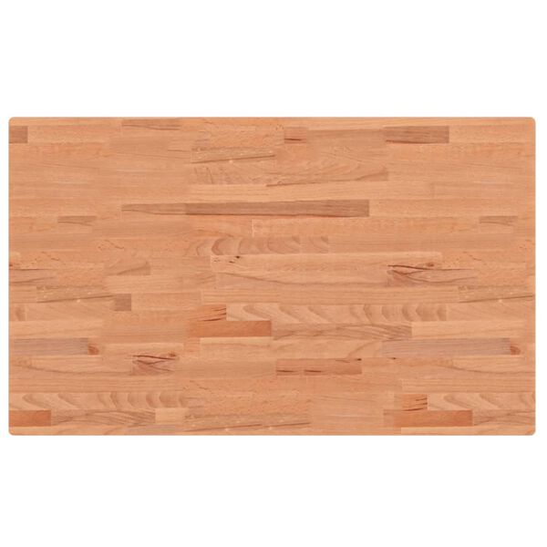 vidaXL Piano Tavolo 100x60x2,5cm Rettangolare Legno Massello di Faggio
