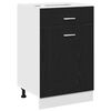 vidaXL Armadio pensile Rovere Nero 50 x 46 x 81,5 cm
