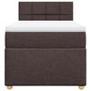 vidaXL Giroletto a Molle con Materasso Marrone Scuro 90x200 cm Tessuto