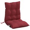 vidaXL Cuscini per Sedia Schienale Basso 4pz Rosso Vino Tessuto Oxford