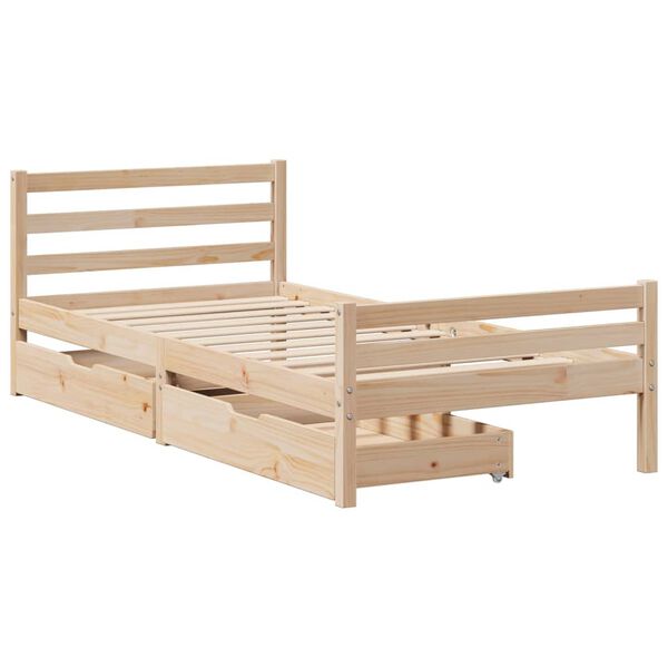 vidaXL Letto senza Materasso 90x200 cm in Legno Massello di Pino