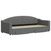 vidaXL Divano Letto Estraibile Cassetti Grigio Scuro 80x200cm Tessuto