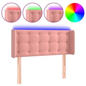 vidaXL Testiera a LED Rosa 83x16x78/88 cm in Velluto