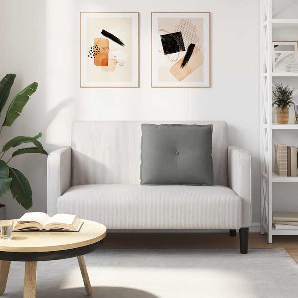 vidaXL Cuscino per Schiena Grigio scuro 60 x 50 cm