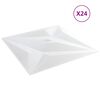 vidaXL Pannelli da parete 24 pcs Stella Bianca 50 x 50 cm Schiuma XPS