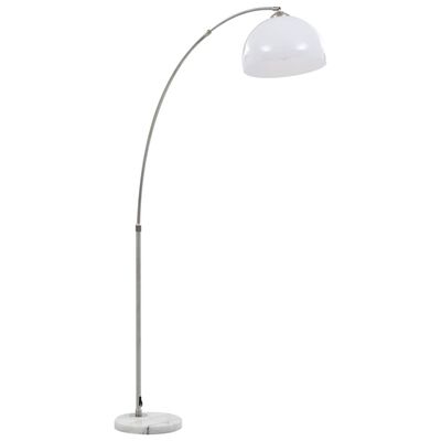 vidaXL Lampada ad Arco 60 W Argento E27 200 cm