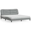 vidaXL Letto con Materasso Hvar Grigio Chiaro180x200 cm Tessuto