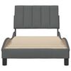vidaXL Giroletto senza Materasso Hanko Grigio Scuro 90x190 cm Tessuto