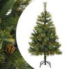 vidaXL Albero di Natale Artificiale Incernierato con Pigne 120 cm