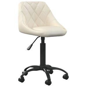 vidaXL Sedia da Ufficio Crema in Velluto