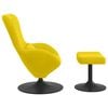 vidaXL Sedia Egg con Pouf Giallo Velluto