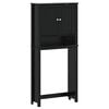vidaXL Mobile per Lavatrice BERG Nero 76x27x164,5cm Legno Massello
