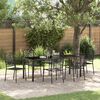 vidaXL Set da Pranzo per Giardino 7 pcs Nero
